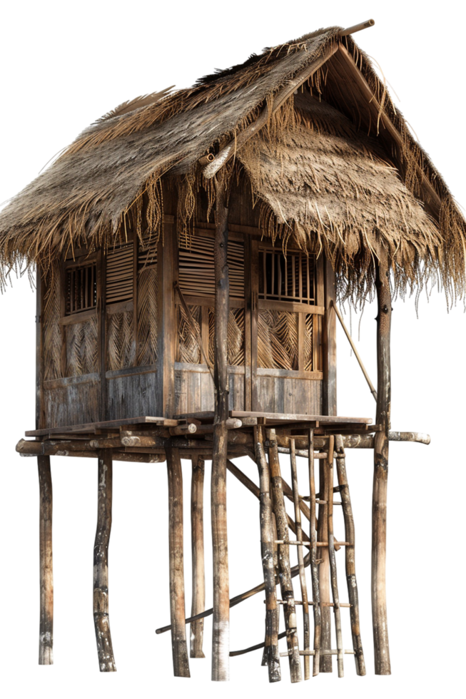 Nipa hut isolated on transparent png