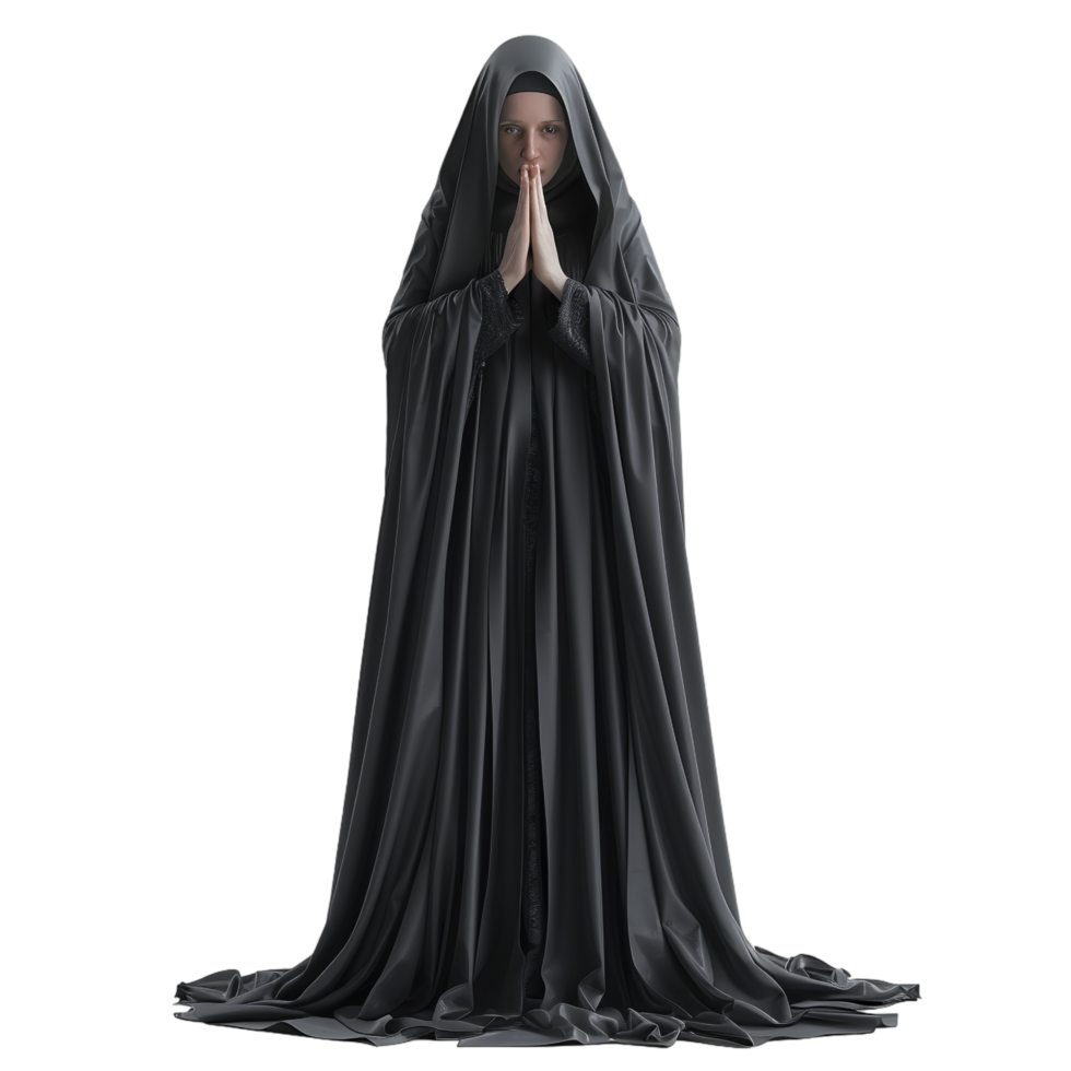 Nun isolated on transparent png