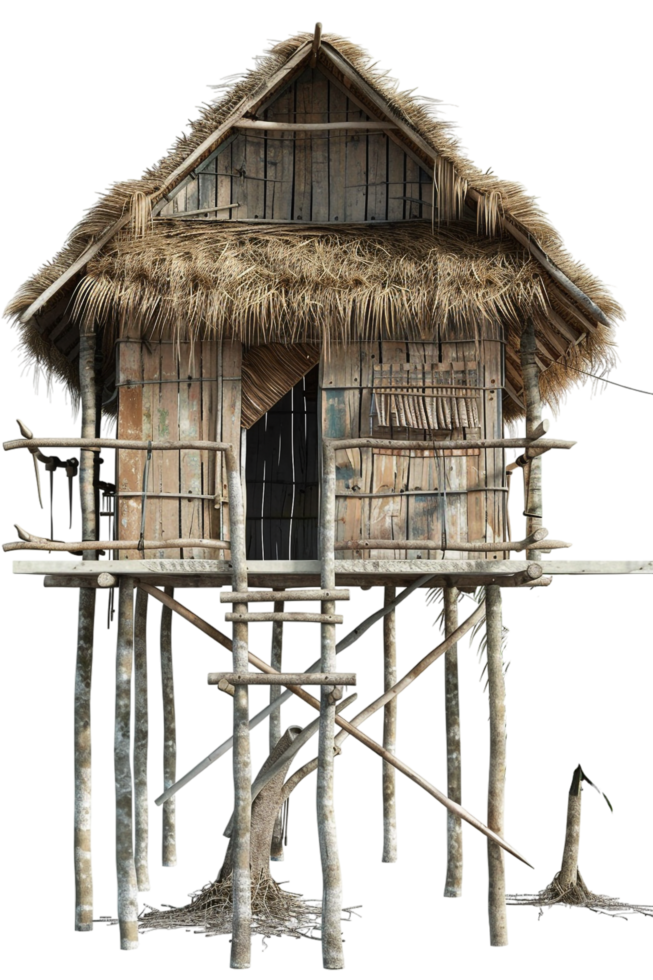 Nipa hut isolated on transparent png