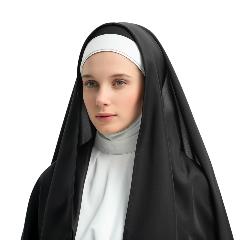 Nun isolated on transparent png