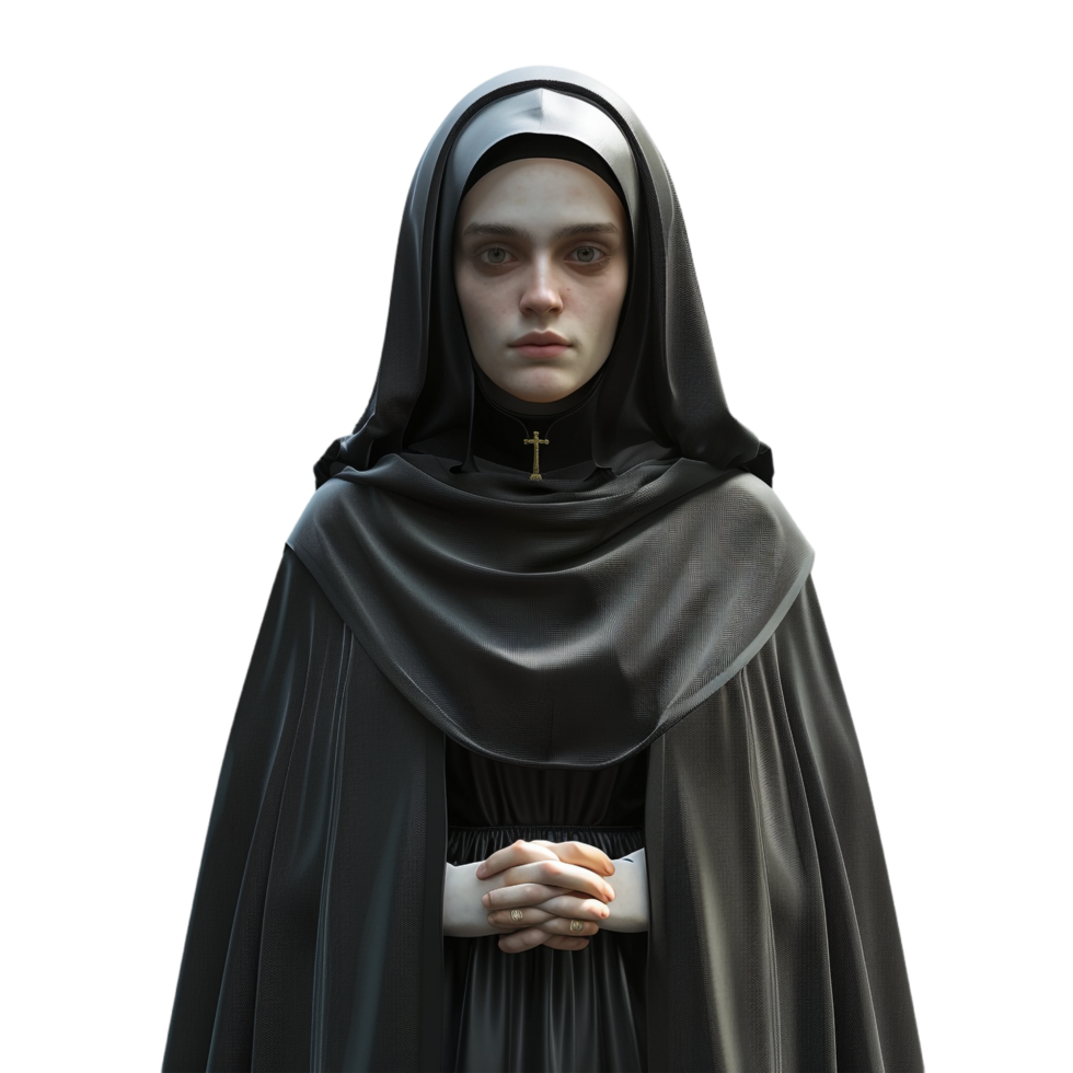Nun isolated on transparent png