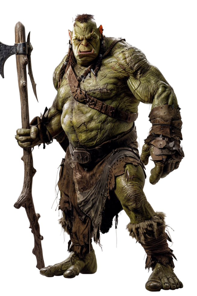 Ogre isolated against transparent backdrop png