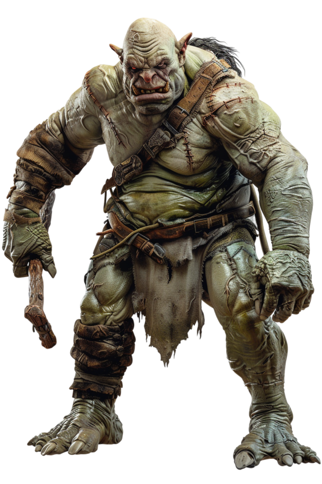 Ogre isolated against transparent backdrop png