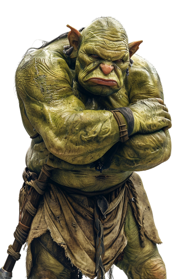 Ogre isolated against transparent backdrop png