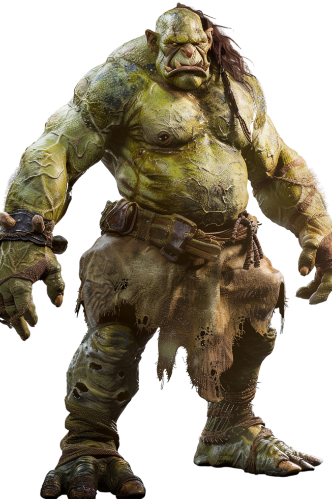 Ogre isolated against transparent backdrop png