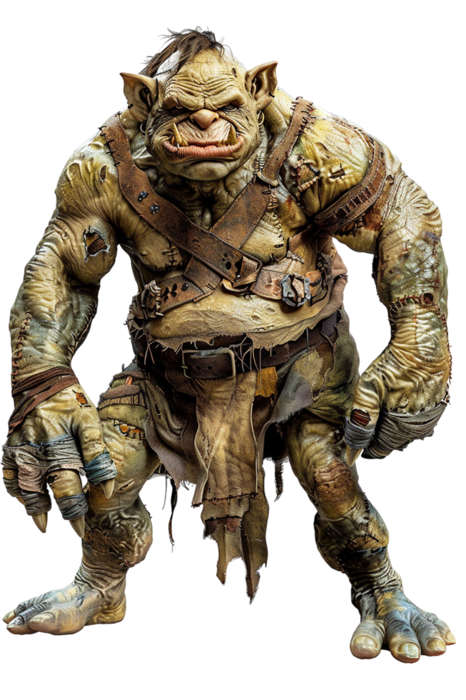 Ogre isolated against transparent backdrop png