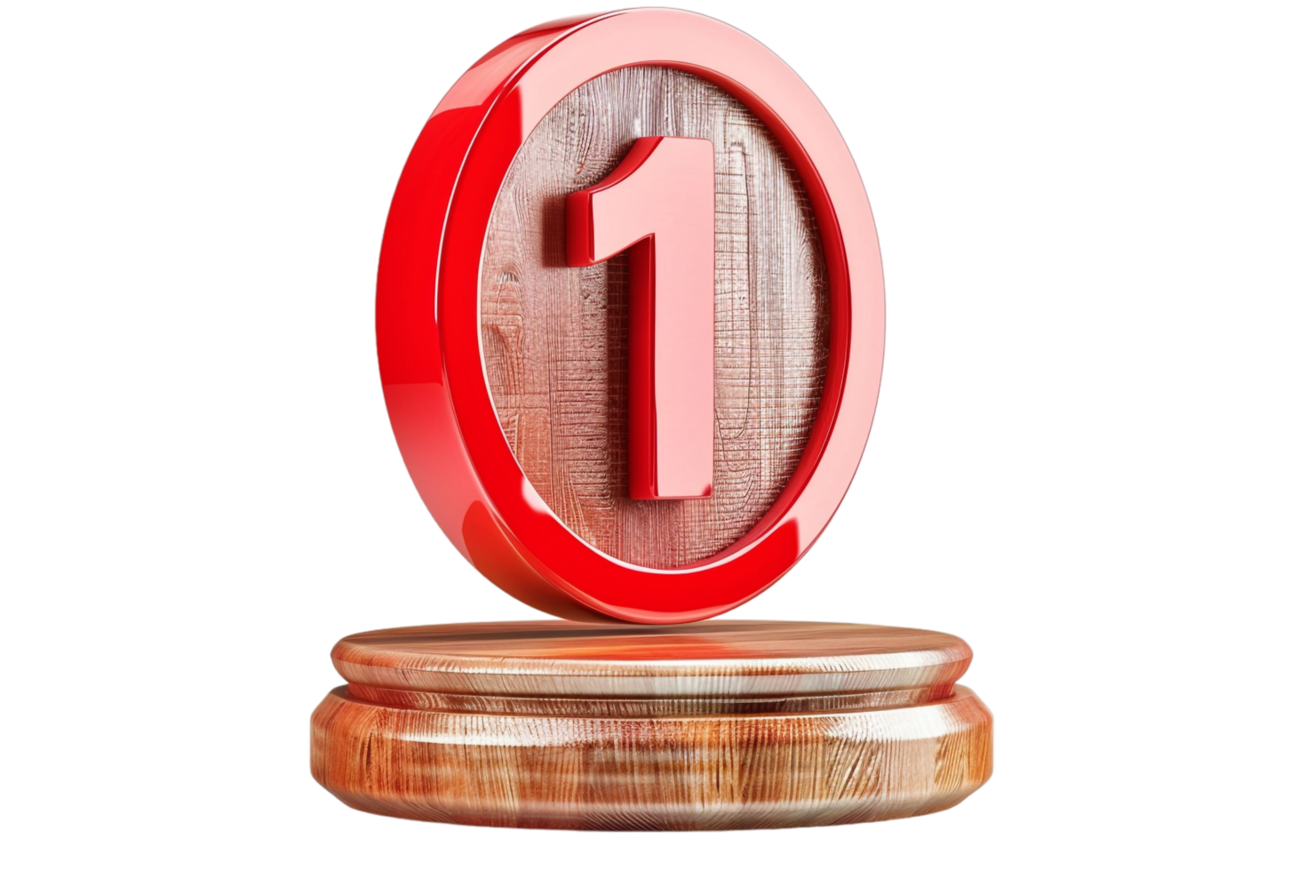One level achievement icon isolated against transparent background png