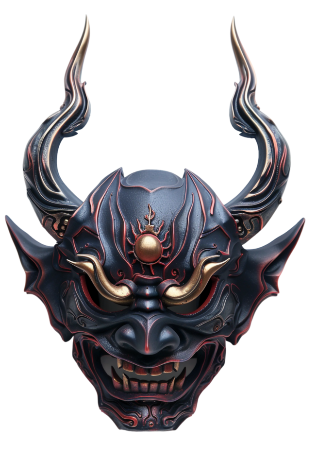 Oni mask isolated on transparent png