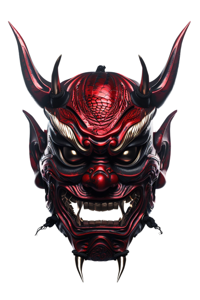Oni mask isolated on transparent png
