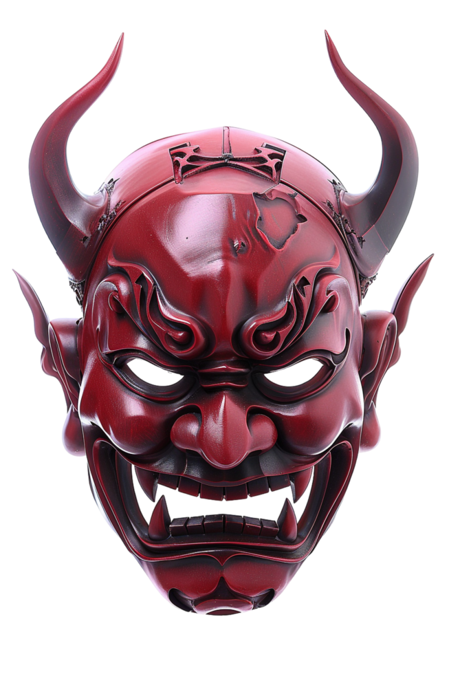Oni mask isolated on transparent png