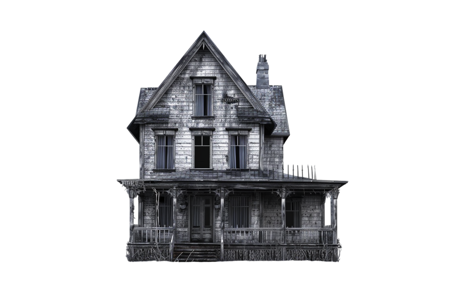 Haunted house isolated on transparent png