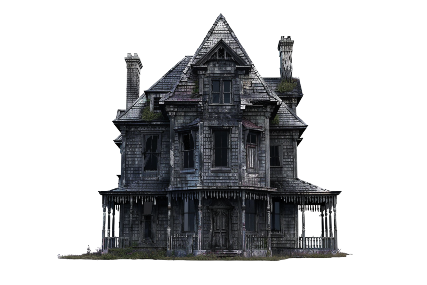 Haunted house isolated on transparent png