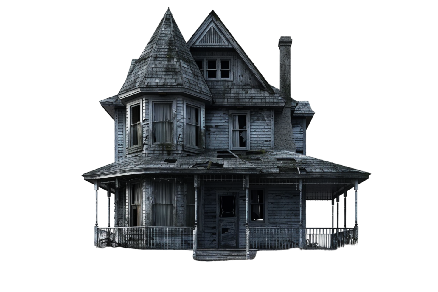 Haunted house isolated on transparent png