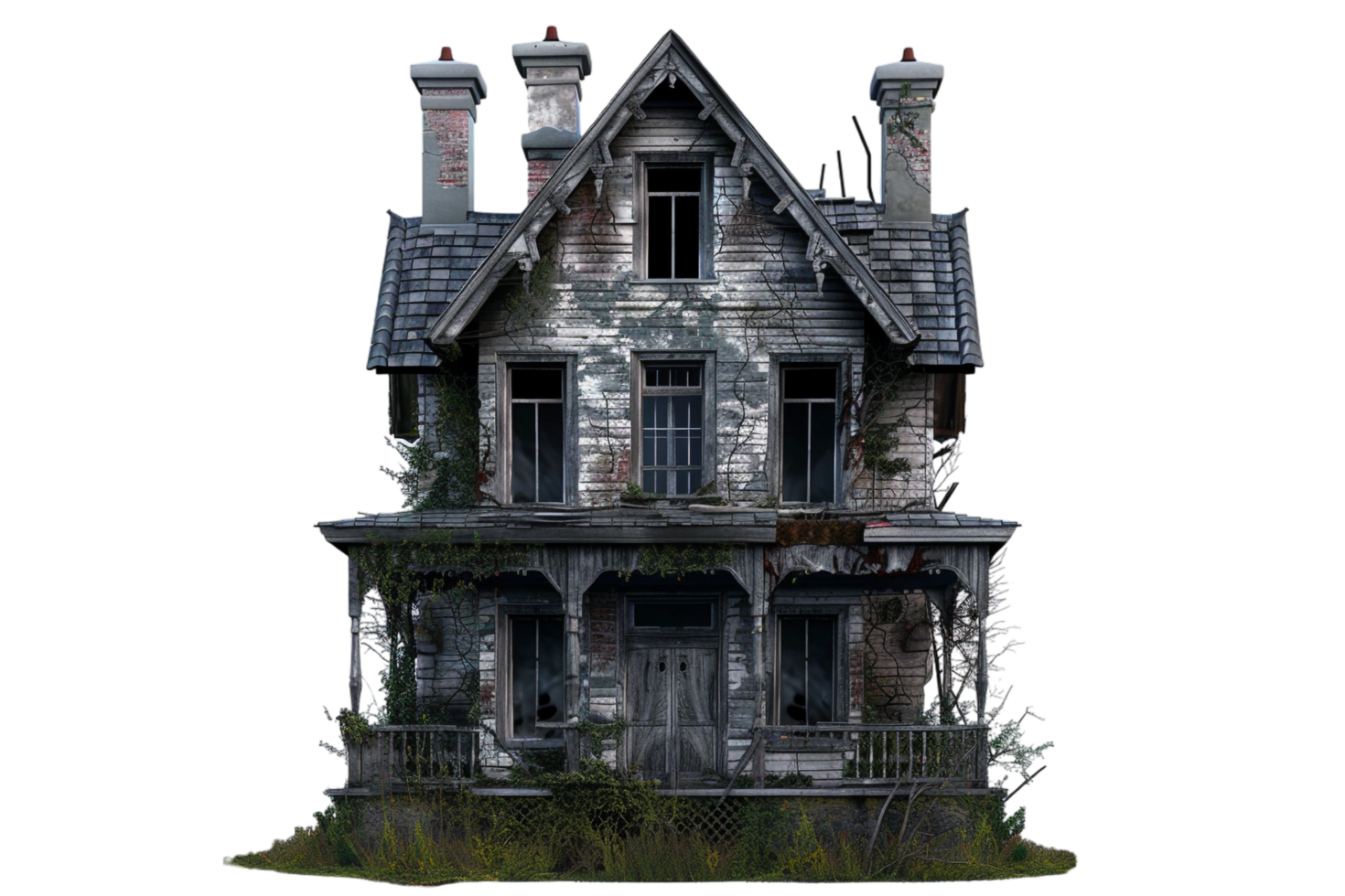 Haunted house isolated on transparent png