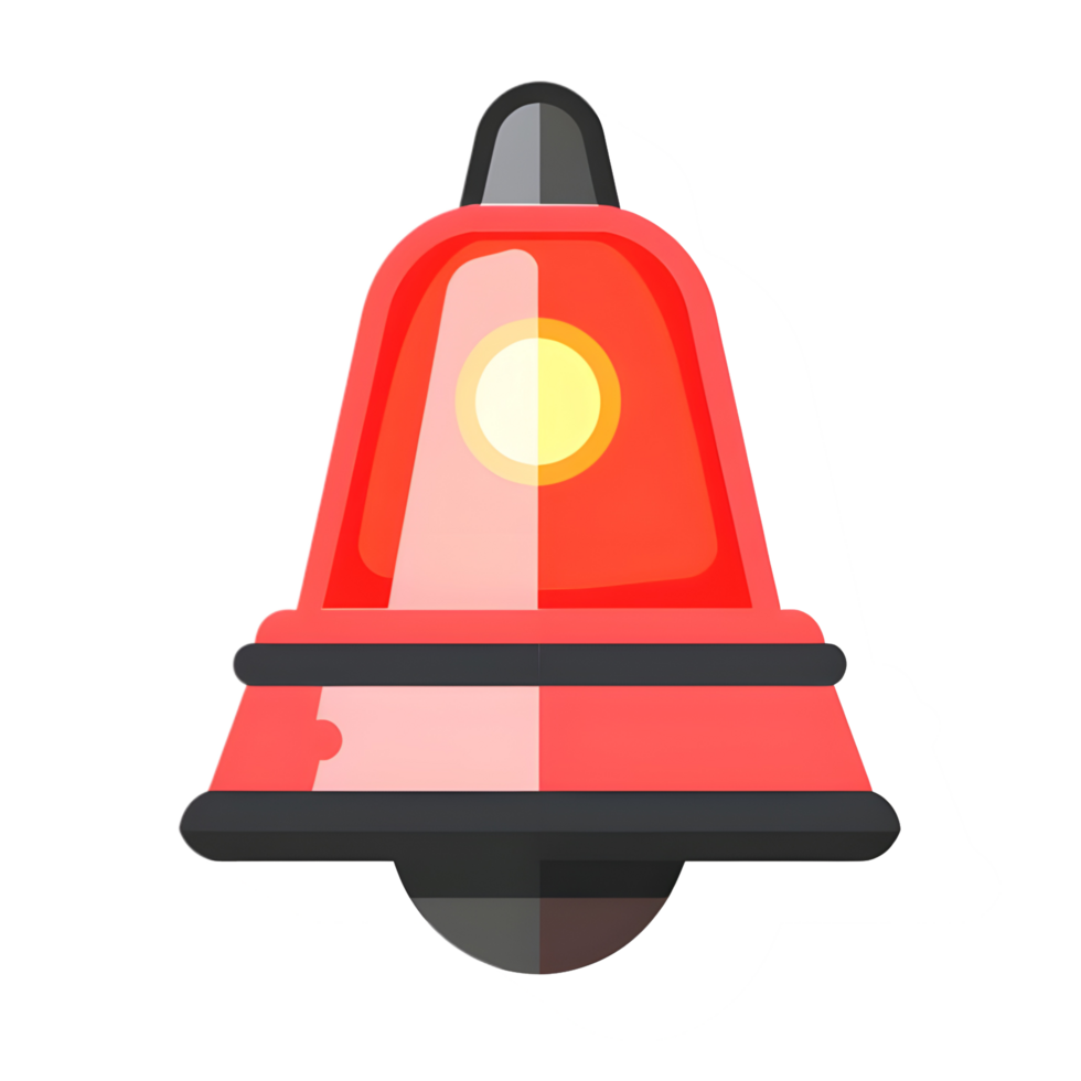 flasher siren colored flat icon against transparent background png