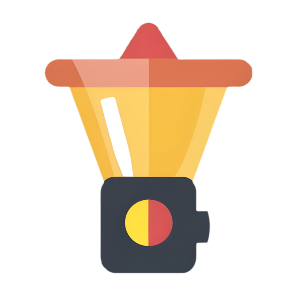 flasher siren colored flat icon against transparent background png