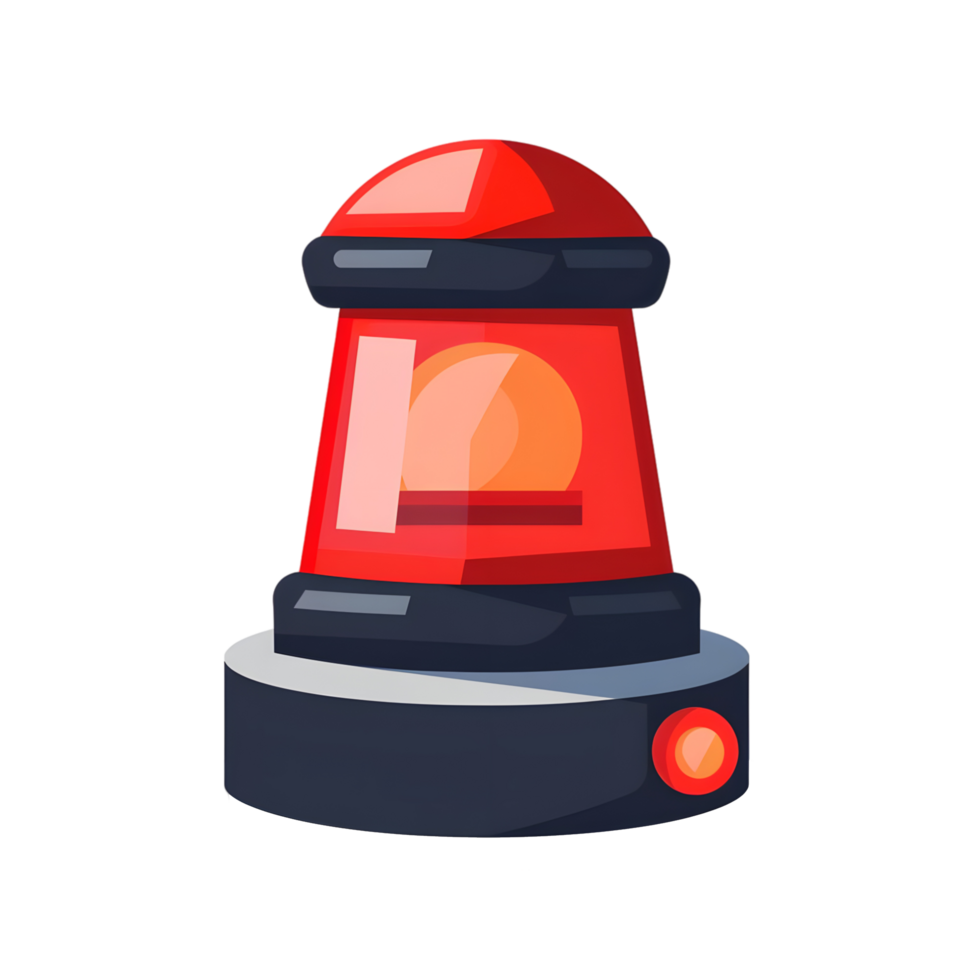 flasher siren colored flat icon against transparent background png
