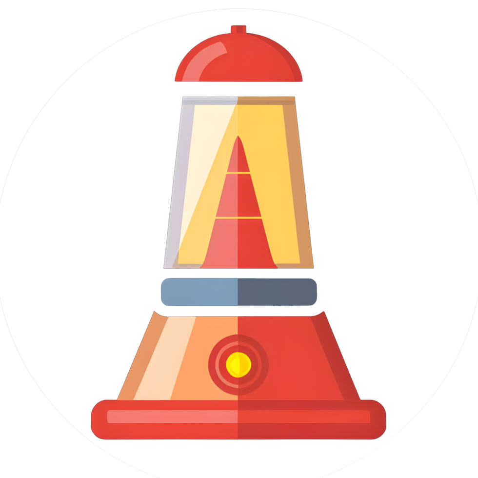 flasher siren colored flat icon against transparent background png