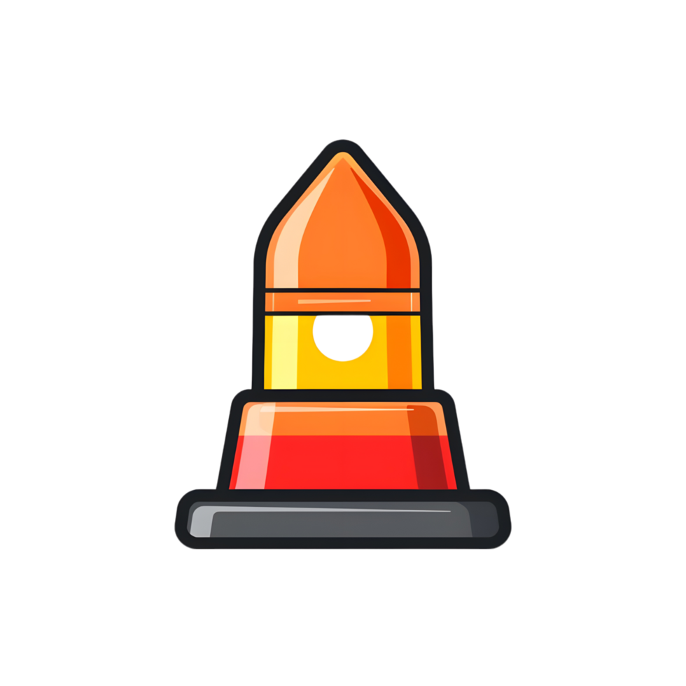 flasher siren colored flat icon against transparent background png