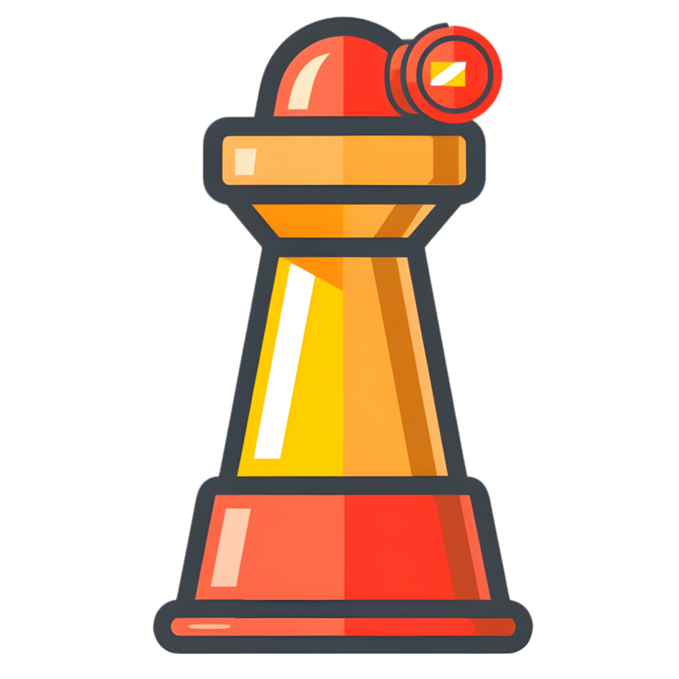 flasher siren colored flat icon against transparent background png