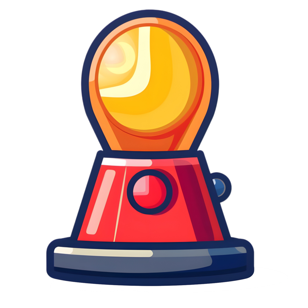 flasher siren colored flat icon against transparent background png