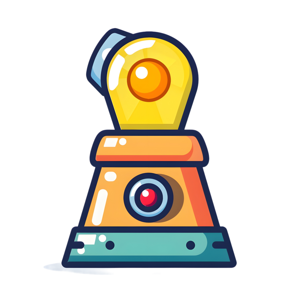 flasher siren colored flat icon against transparent background png