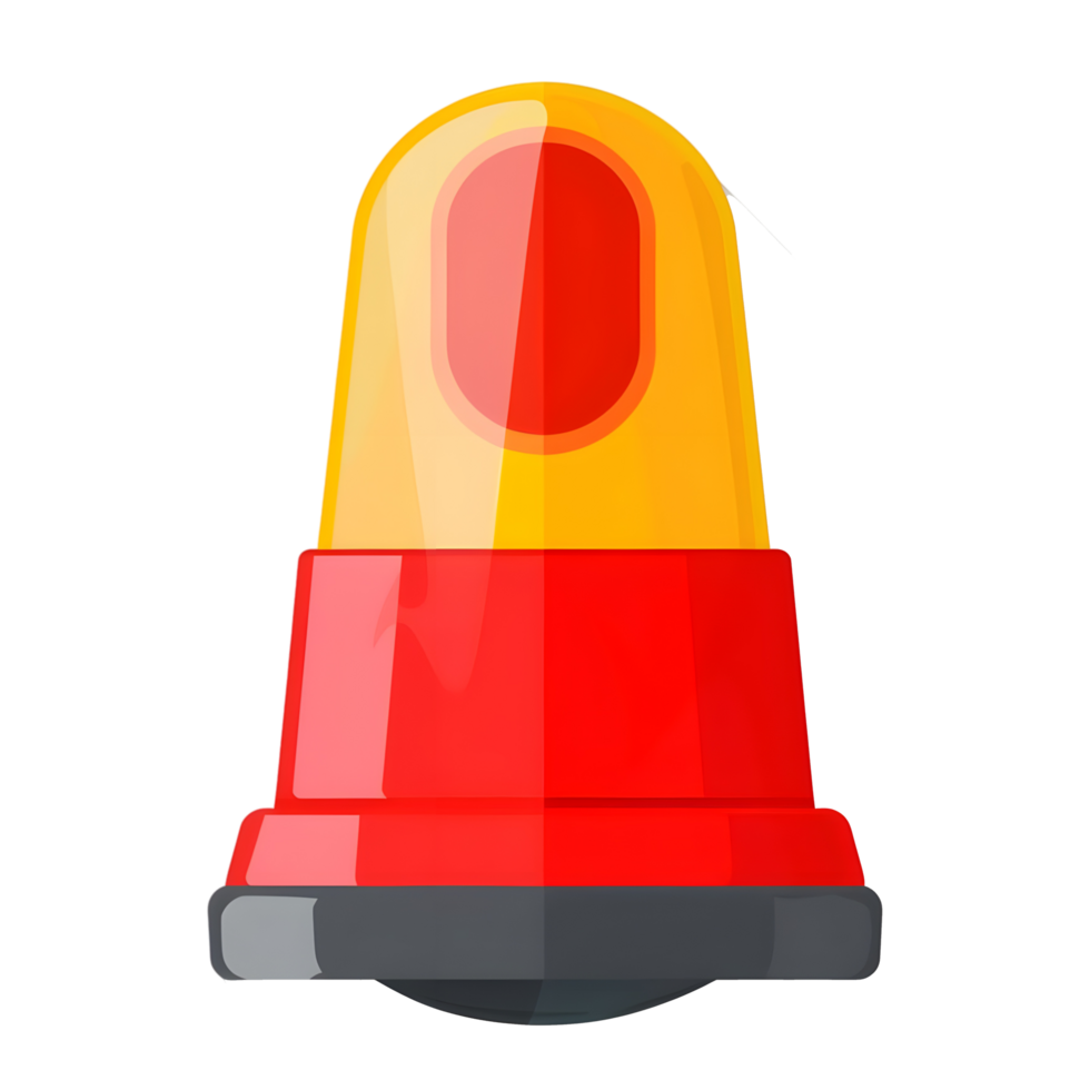 flasher siren colored flat icon against transparent background png