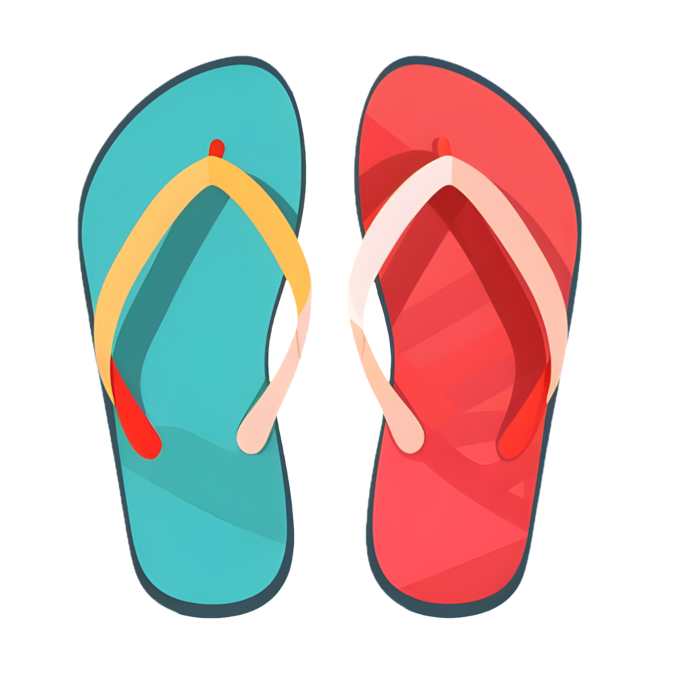 Flip Flops farbig eben Symbol gegen transparent Hintergrund png