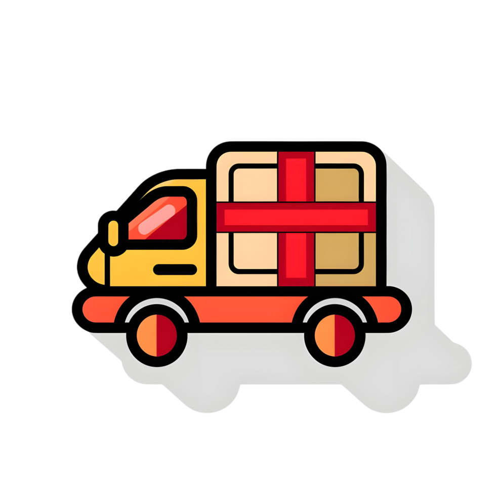 Free shipping icon against transparent background png