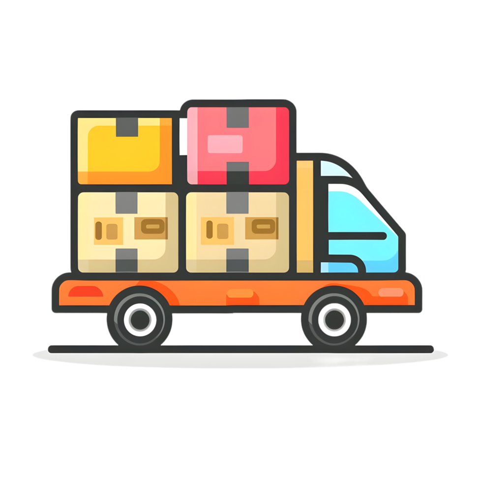Free shipping icon against transparent background png