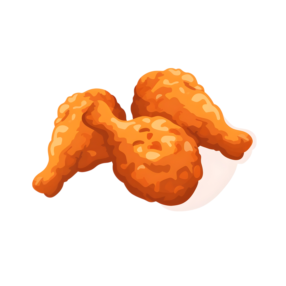 Fried chicken icon against transparent background Generated by Ai png
