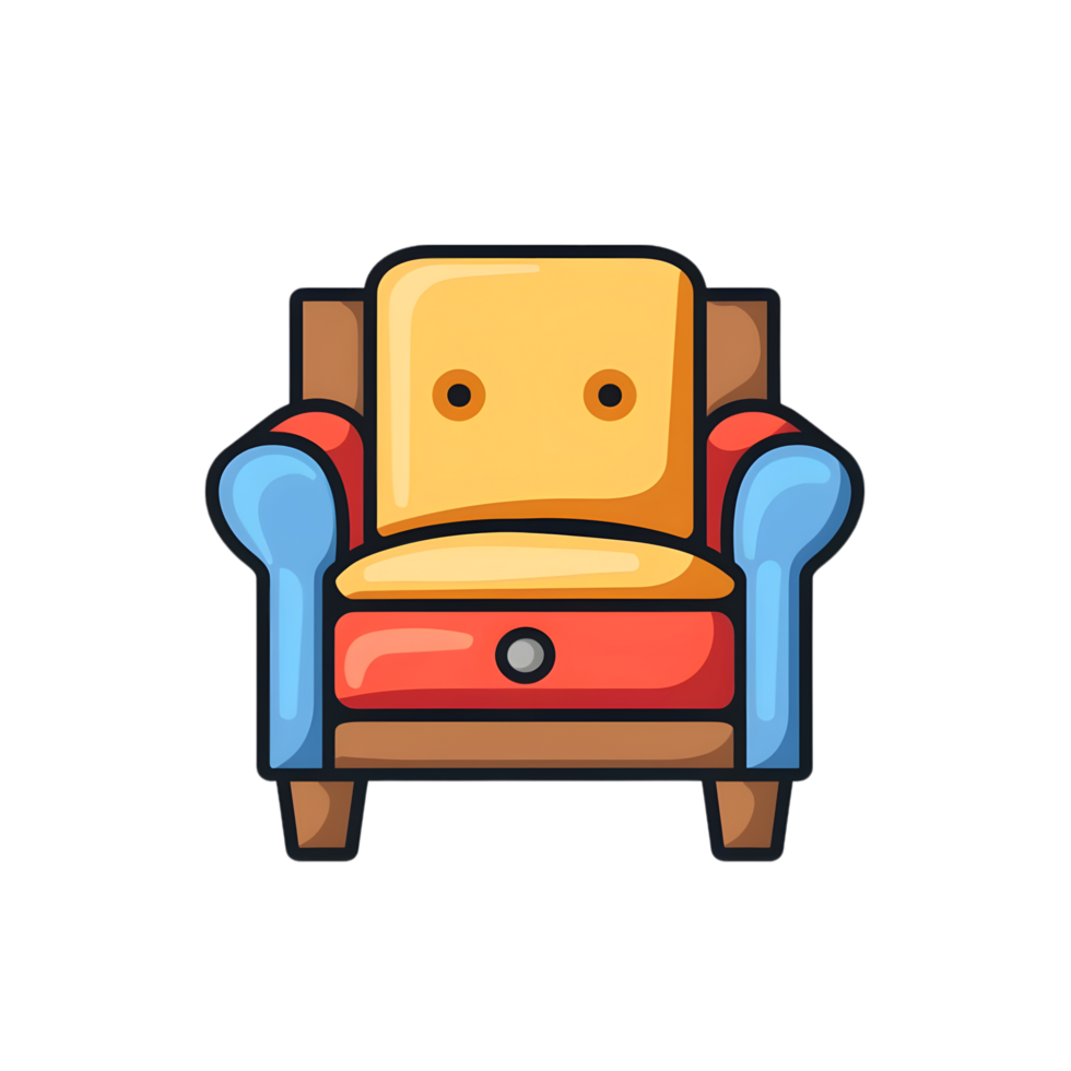 Furniture icon against transparent background Generated by Ai png