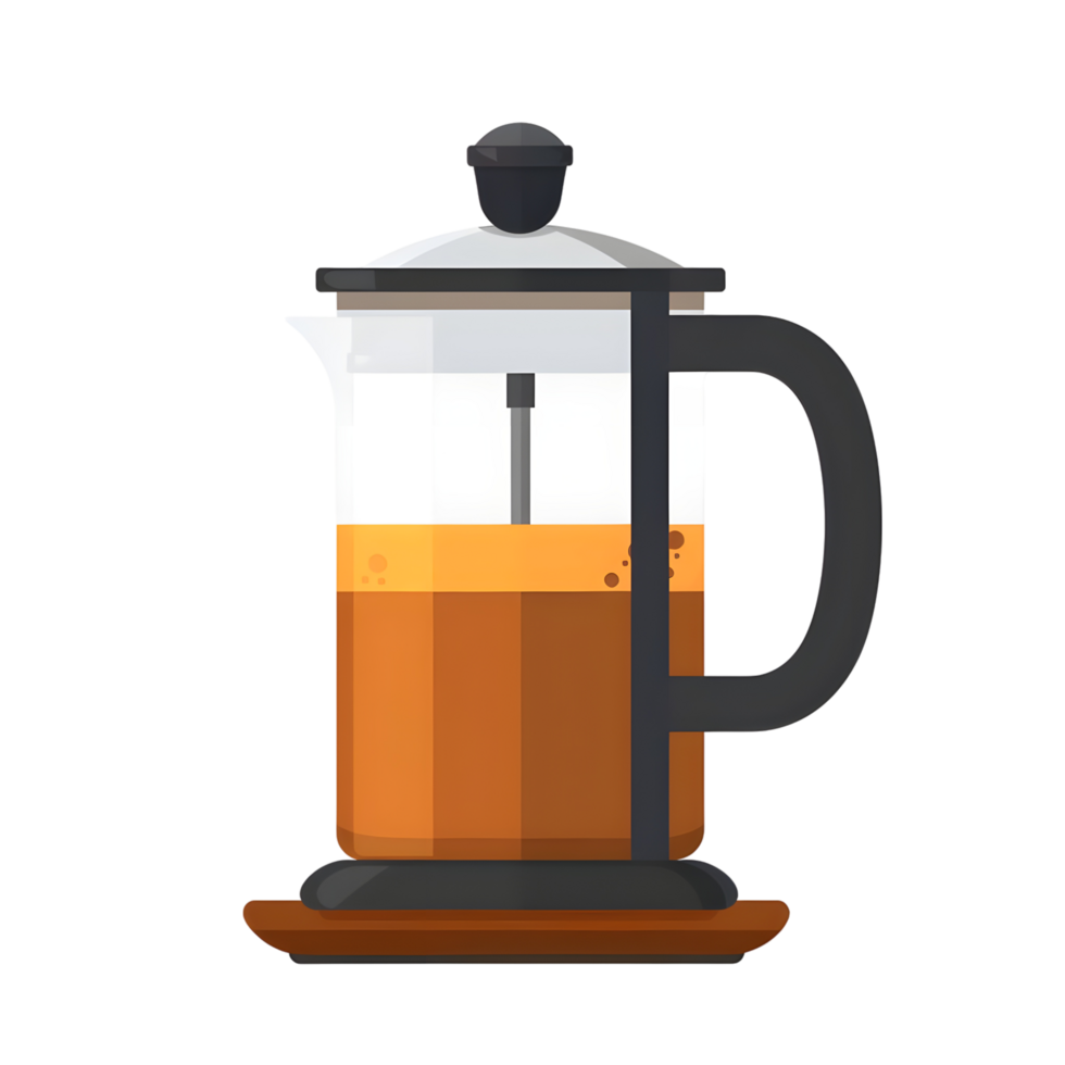 French press icon against transparent background Generated by Ai png