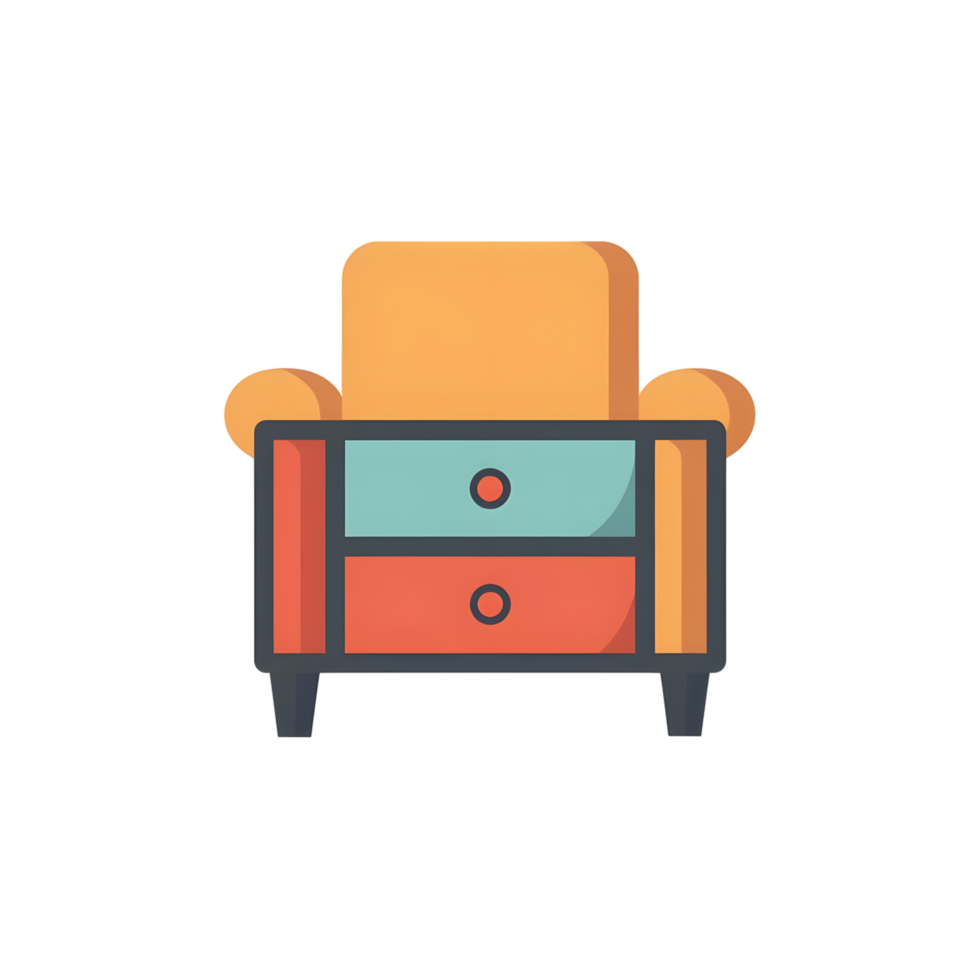 Furniture icon against transparent background Generated by Ai png