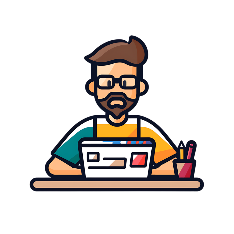 Graphic Designer icon against transparent background Generated by Ai png