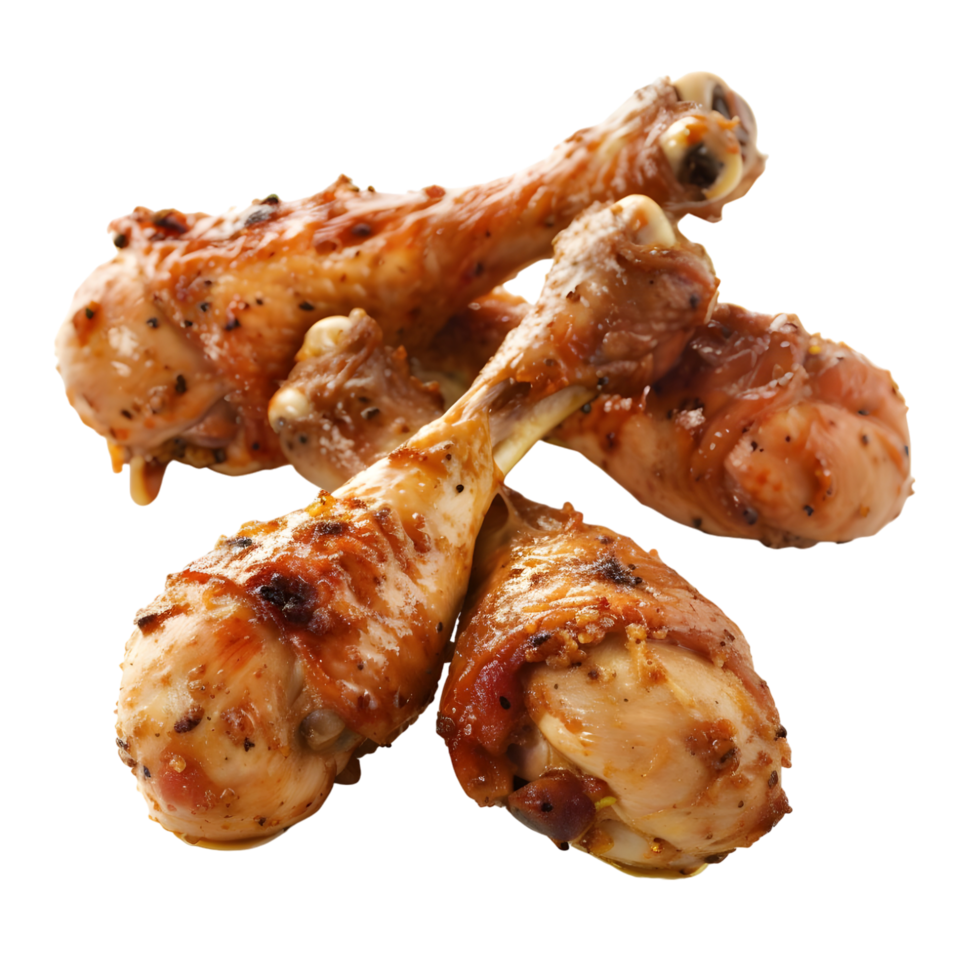 fried chicken drumsticks against transparent background png