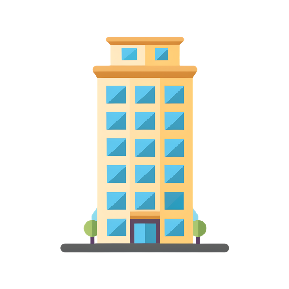 hotel icon against transparent background Generated by Ai png