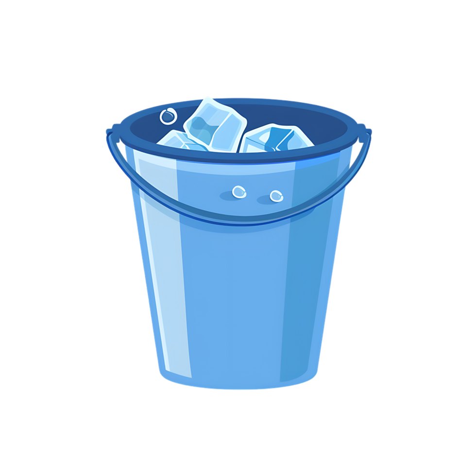 Ice bucket colored flat icon against transparent background Generated by Ai png