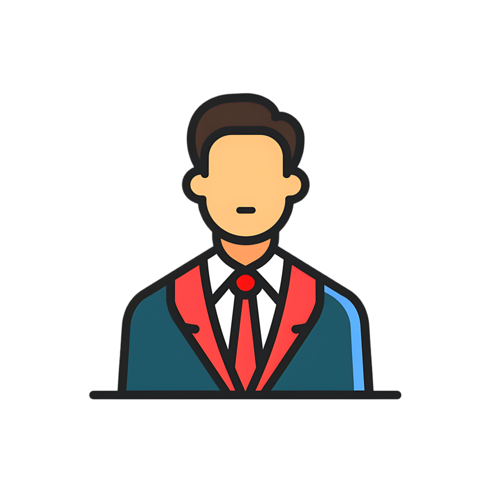 Lawyer icon against transparent background generated by Ai png