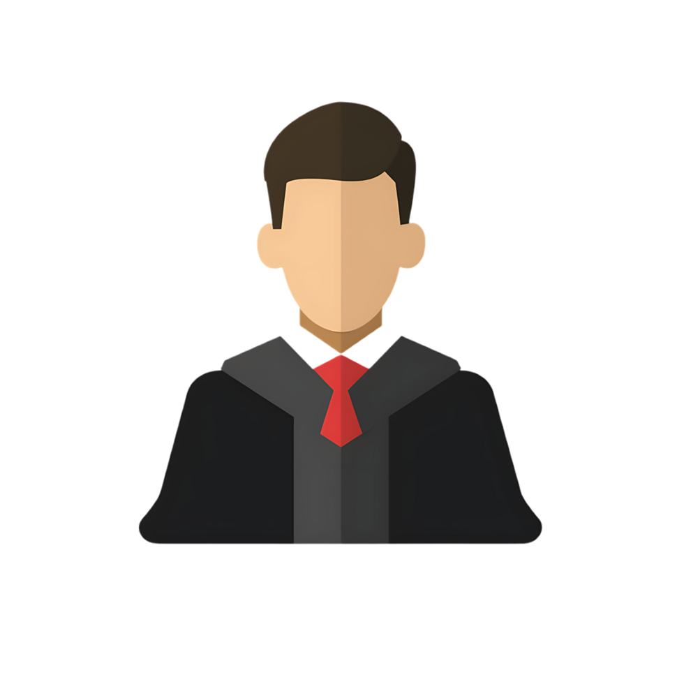 Lawyer icon against transparent background generated by Ai png