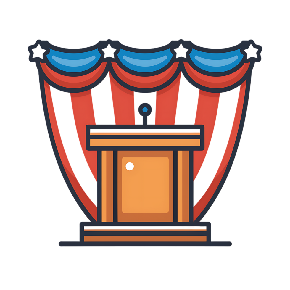 Inauguration icon against transparent background Generated by Ai png