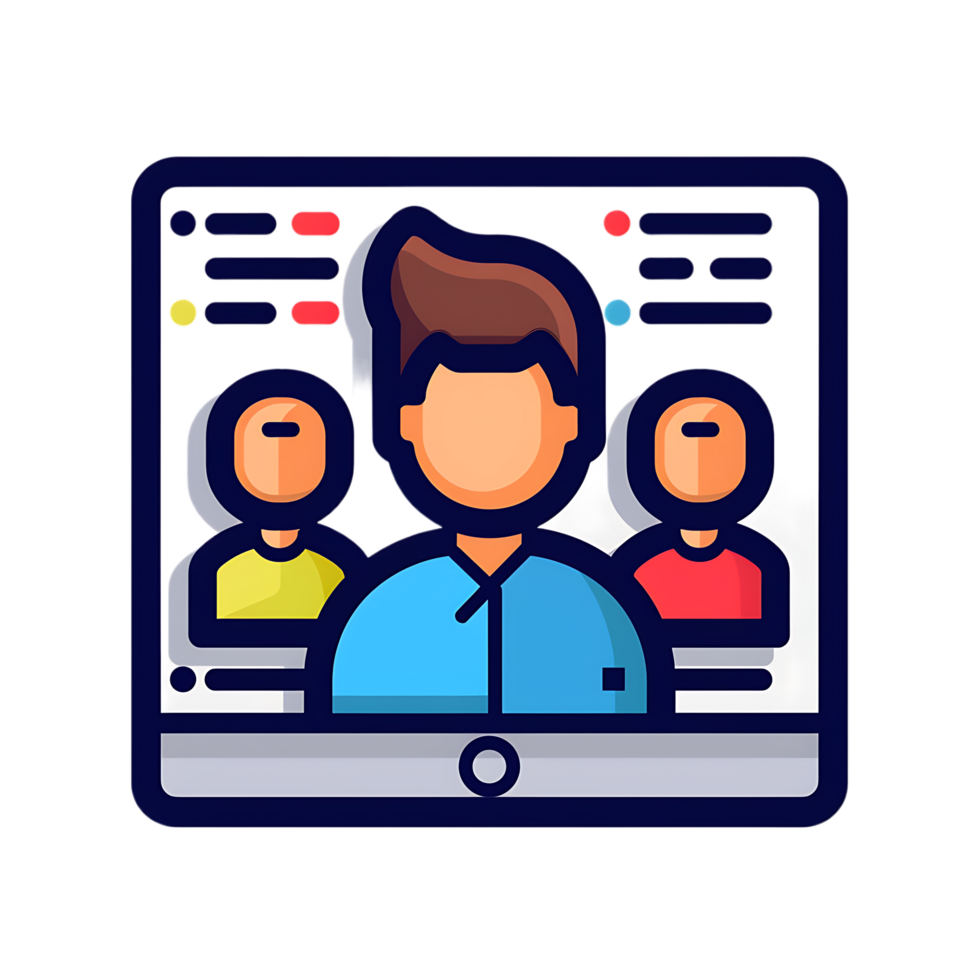 hr software colored flat icon against transparent background png