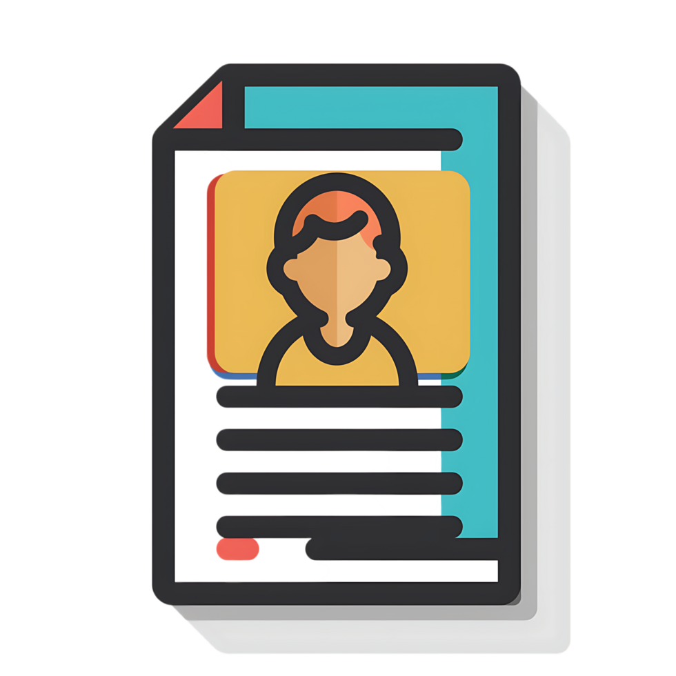 hr software colored flat icon against transparent background png
