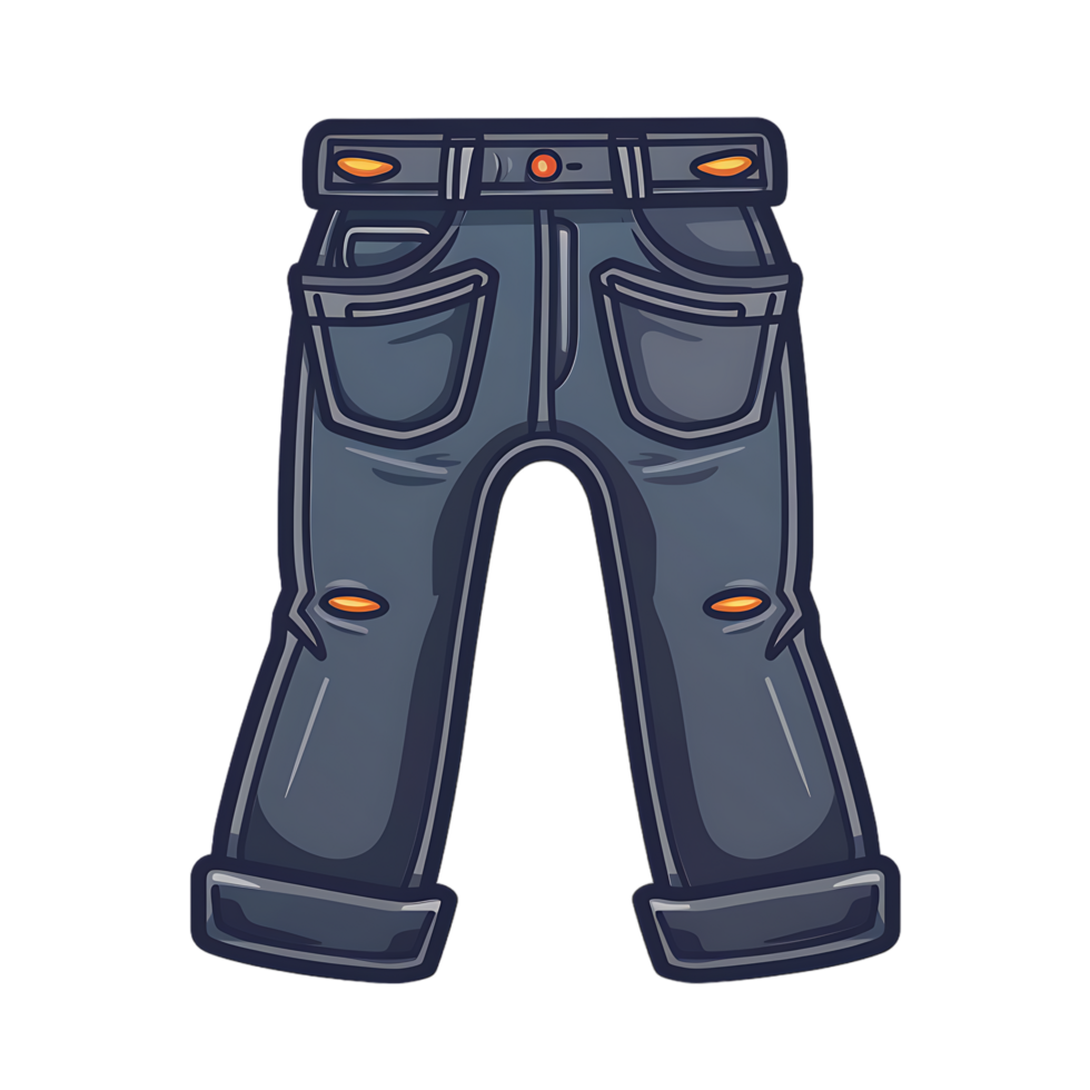 Jeans icon against transparent background png