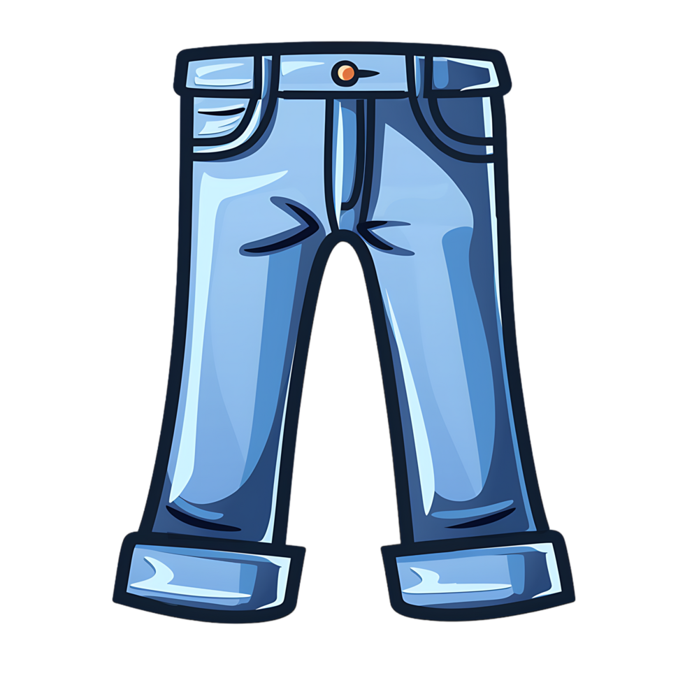 Jeans icon against transparent background png