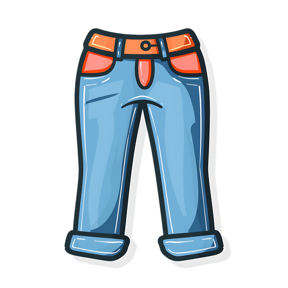 Jeans icon against transparent background png