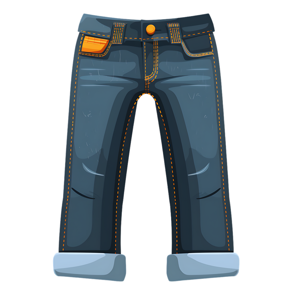 Jeans icon against transparent background png