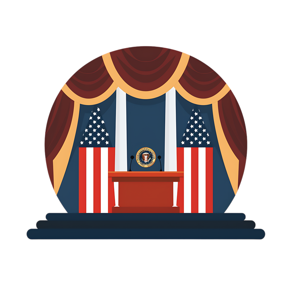 Inauguration icon against transparent background Generated by Ai png