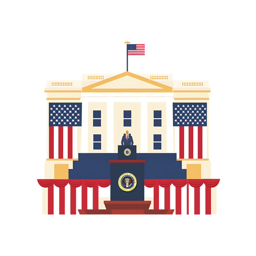 Inauguration icon against transparent background Generated by Ai png