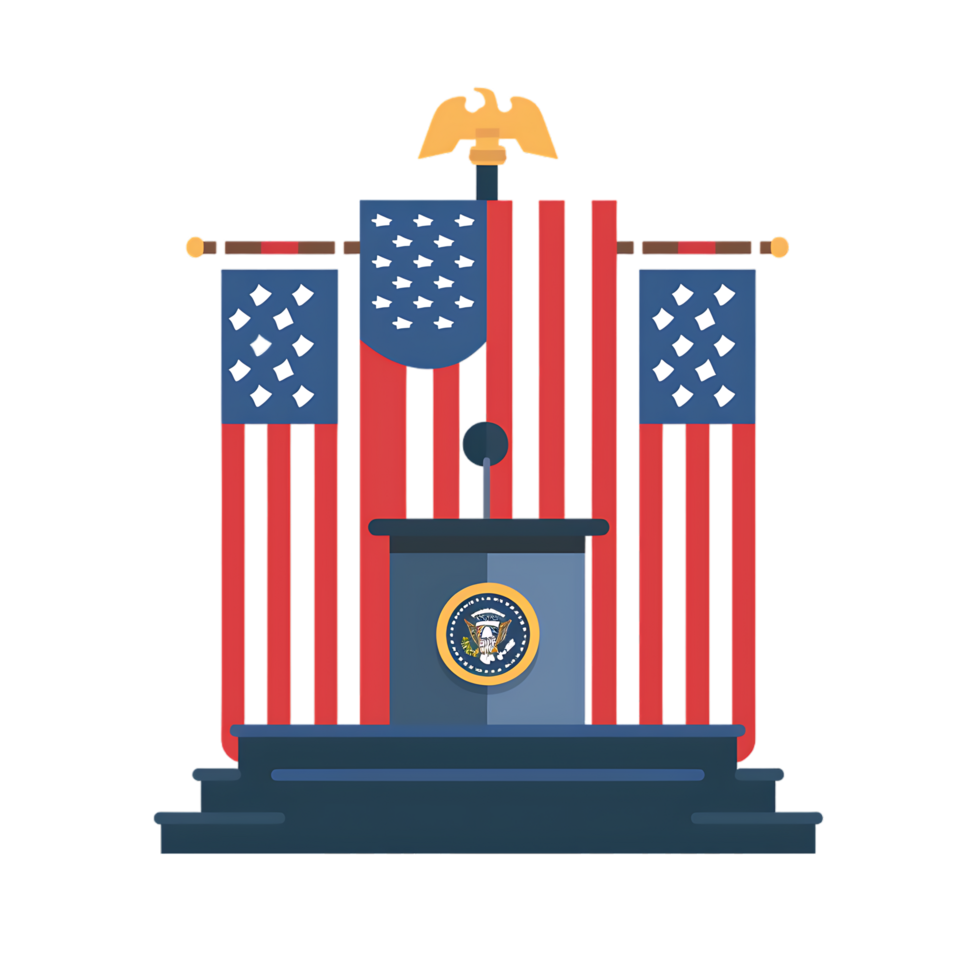 Inauguration icon against transparent background Generated by Ai png